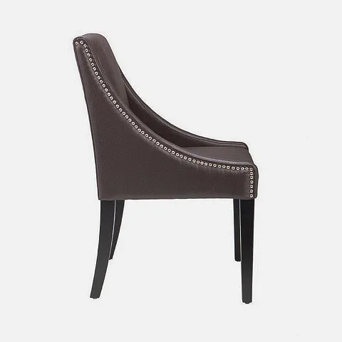 Дизайнерский стул для кухни Katrin Leather коричневый — дополнительное фото 2