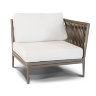 "Касабланка" диван плетеный модульный трехместный, цвет серо-коричневый