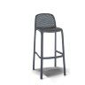 "Севилья" барный стул из пластика, цвет темно-серый