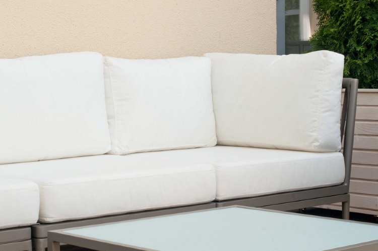 "Касабланка" диван плетеный модульный четырехместный, цвет серо-коричневый