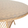 "Эспрессо" плетеный круглый диаметр 150 см. стол из искусственного ротанга, цвет соломенный