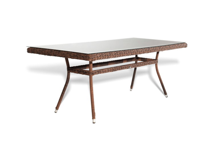 "Латте" плетеный стол из искусственного ротанга, цвет коричневый 200х90см