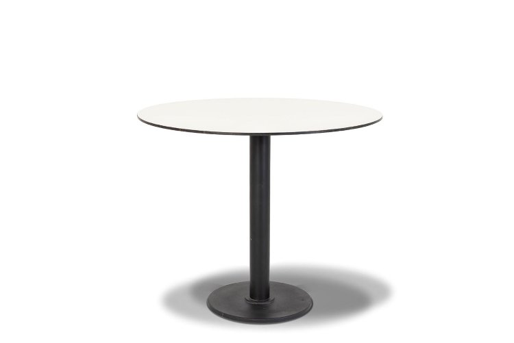 "Каффе" интерьерный стол из HPL круглый Ø63см, цвет молочный