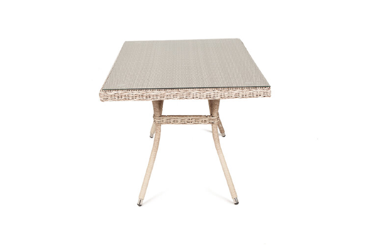 "Латте" плетеный стол из искусственного ротанга, цвет бежевый 160х90см