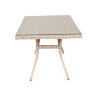 "Латте" плетеный стол из искусственного ротанга, цвет бежевый 160х90см