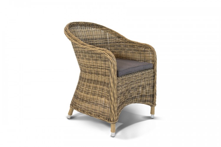 "Равенна" плетеное кресло из искусственного ротанга, цвет соломенный