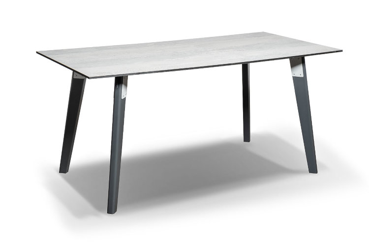 "Марко" обеденный стол из HPL 160х80см, цвет светло-серый