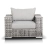 "Тито" плетеное кресло из искусственного ротанга, цвет серый