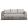 "Тито" диван из искусственного ротанга трехместный, серый