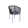 "Марсель" плетеный стул из эластичных лент, цвет темно-серый