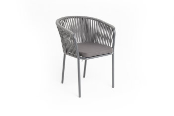 "Бордо" Барный стул из эластичных лент, цвет темно-серый
