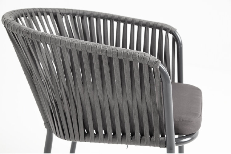 "Бордо" Барный стул из эластичных лент, цвет темно-серый