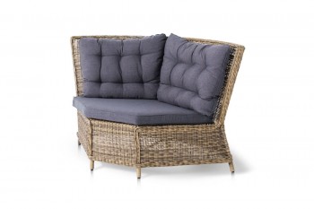 Бергамо, плетеный круглый диванный модуль