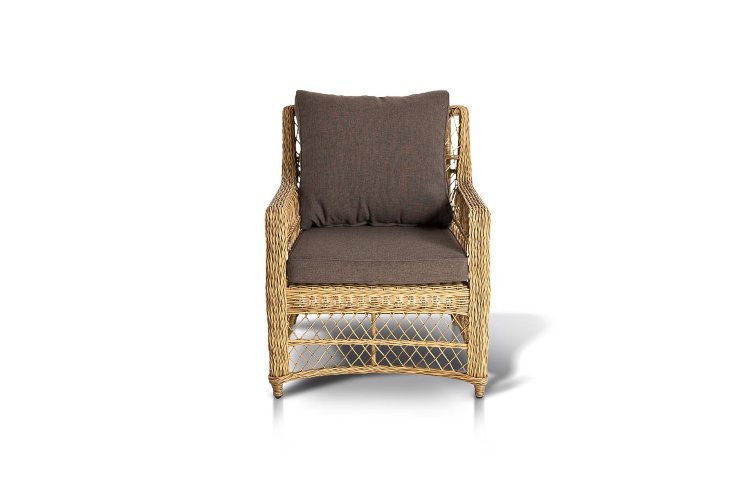 "Гранд Латте" кресло из искусственного ротанга, цвет соломенный