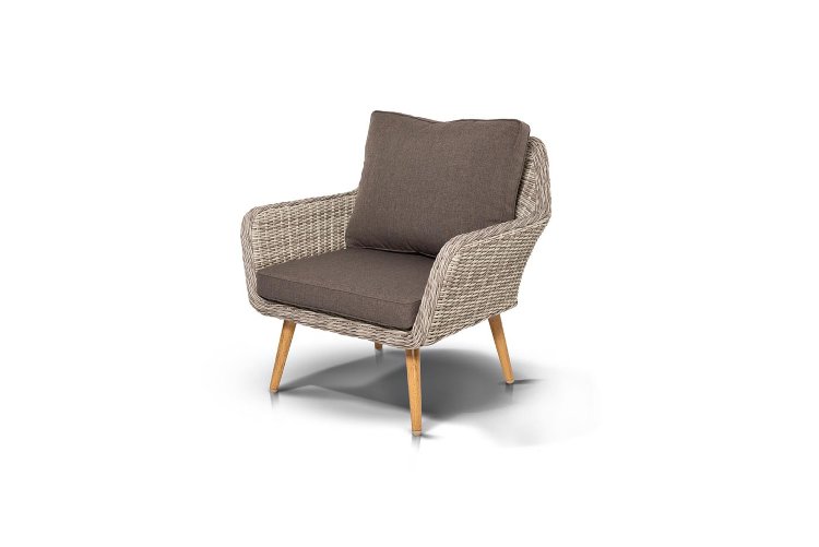"Прованс" кресло из искусственного ротанга, цвет светло-серый