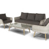 "Прованс" диван из искусственного ротанга трехместный, цвет светло-серый