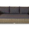 "Капучино" диван из искусственного ротанга трехместный, цвет соломенный