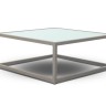 "Касабланка" столик кофейный стеклянный, каркас из алюминия